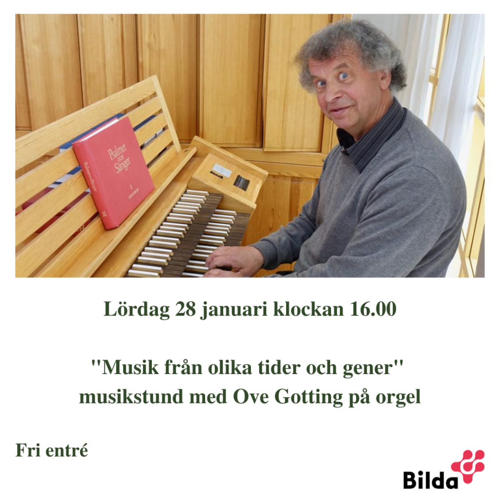 "Musik från olika tider och gener" - musikstund med Ove Gotting på orgel @ Equmeniakyrkan Floda